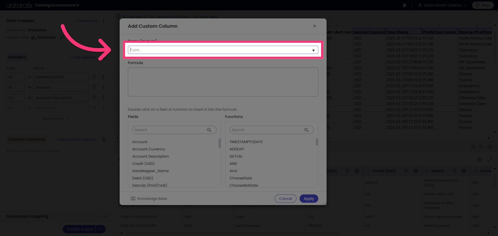 Open Type Selection