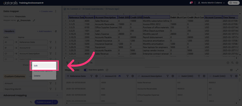Select Edit Option