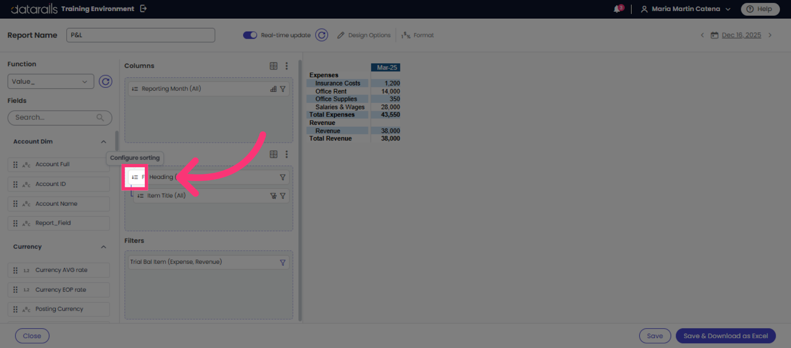 Open Additional Options
