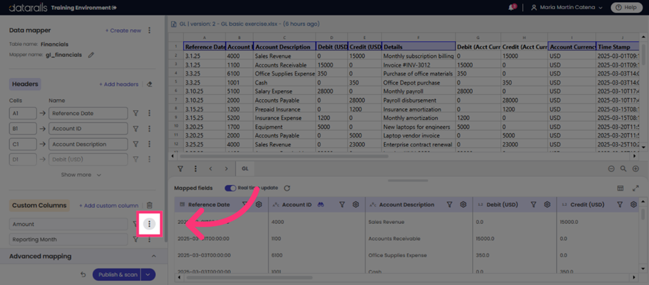 Click Custom Column 3 dots