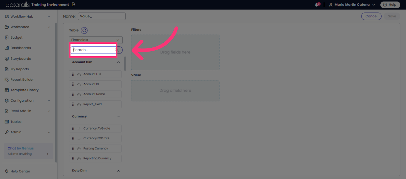 Open Search Field