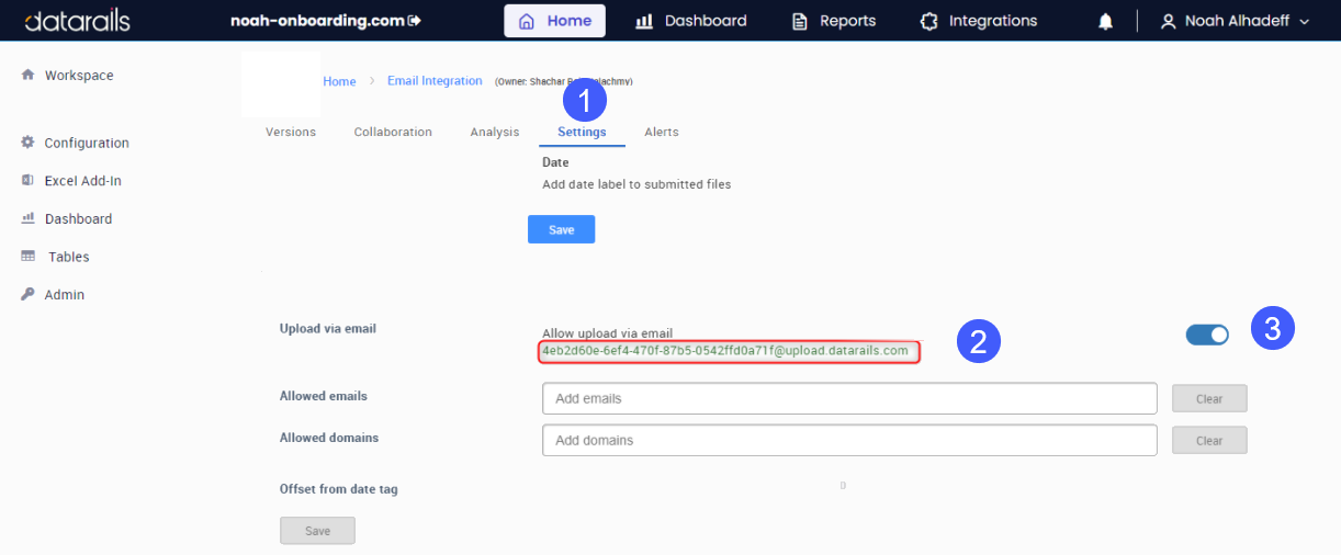 Sync Datarails with Email – DataRails